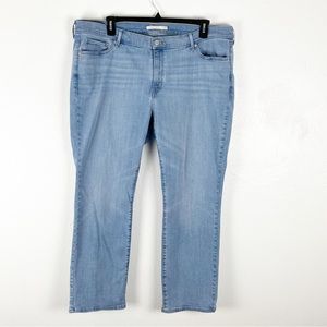 LEVI’S Light Wash Classic Straight High Rise Jeans, Size 22W